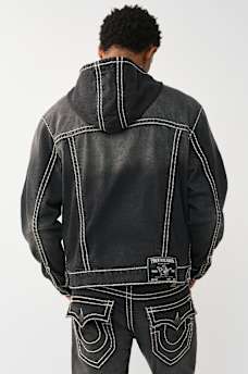 SUPER T HOODED DENIM JACKET, image 5