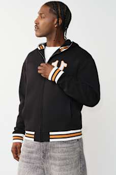 SUDADERA CON CAPUCHA Y CIERRE, Y APLIQUE CON MALLA, image 3