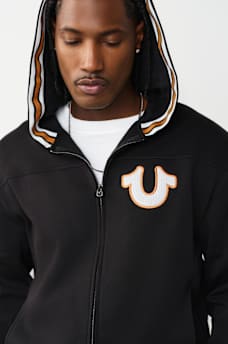 SUDADERA CON CAPUCHA Y CIERRE, Y APLIQUE CON MALLA, image 4