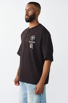 RAGLAN OVERSIZED HENLEY TEE, image 3
