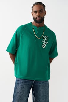 RAGLAN OVERSIZED HENLEY TEE, image 1