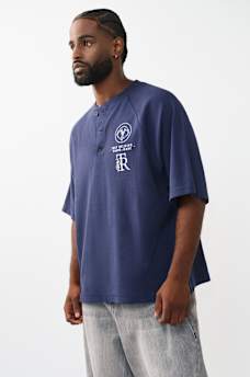 RAGLAN OVERSIZED HENLEY TEE, image 3