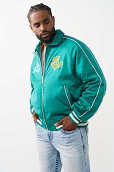 LOGO CREST SATIN RETRO BOMBER JACKET, image 3