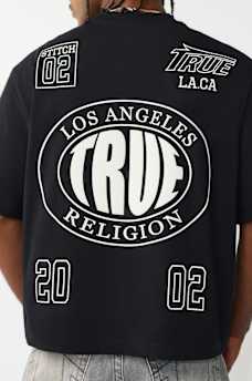 PRINT MESH STACKED LOGO HEAVYWEIGHT BOXY TEE, image 5