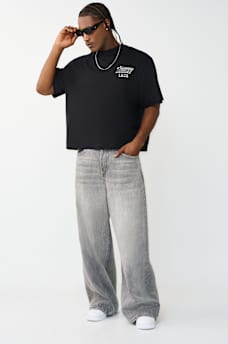 PRINT MESH STACKED LOGO HEAVYWEIGHT BOXY TEE, image 6