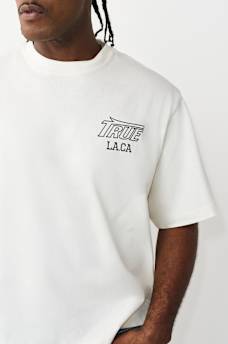 PRINT MESH STACKED LOGO HEAVYWEIGHT BOXY TEE, image 4