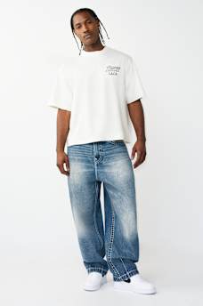 PRINT MESH STACKED LOGO HEAVYWEIGHT BOXY TEE, image 6