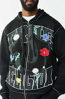 LOGO BIG T ZIP HOODIE, image 2