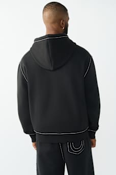 LOGO BIG T ZIP HOODIE, image 3