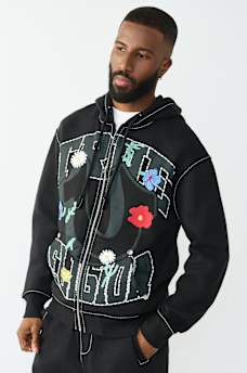 LOGO BIG T ZIP HOODIE, image 4