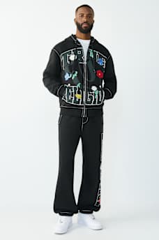 LOGO BIG T ZIP HOODIE, image 5