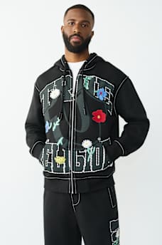 LOGO BIG T ZIP HOODIE, image 1