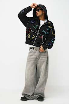 HORSESHOE BIG T BOXY ZIP HOODIE, image 1