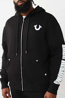 BUDDHA FACE LOGO ZIP HOODIE, image 3