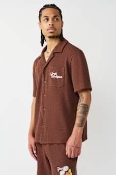 CAMISETA DE CAMPAMENTO TEJIDA CON FLORES, image 3