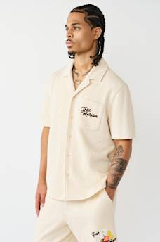 CAMISETA DE CAMPAMENTO TEJIDA CON FLORES, image 3