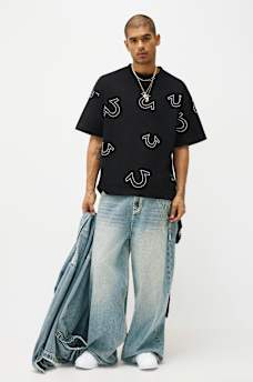 HORSESHOE PRINT LOGO HEAVYWEIGHT OVERSIZED TEE, image 1