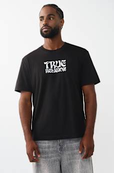 WAVY LOGO BUDDHA FACE GRAPHIC TEE, image 3