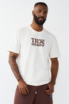 WAVY LOGO BUDDHA FACE GRAPHIC TEE, image 2