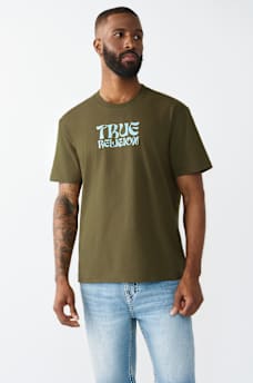 WAVY LOGO BUDDHA FACE GRAPHIC TEE, image 3