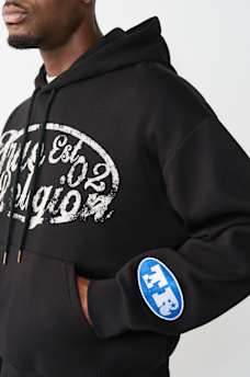 LOGO PATCH BOXY PULLOVER HOODIE, image 4