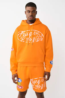 LOGO PATCH BOXY PULLOVER HOODIE, image 1