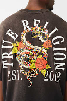 FLORAL SNAKE HEAVYWEIGHT OVERSIZED TEE, image 4
