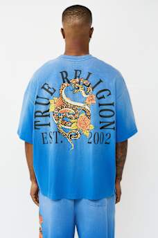 FLORAL SNAKE HEAVYWEIGHT OVERSIZED TEE, image 1