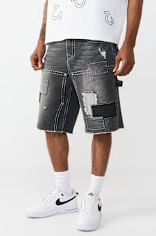 VINNY BIG T CARPENTER FRAYED ULTRA BAGGY SHORT, image 3