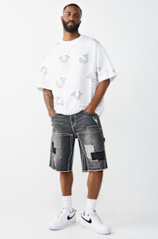 VINNY BIG T CARPENTER FRAYED ULTRA BAGGY SHORT, image 6