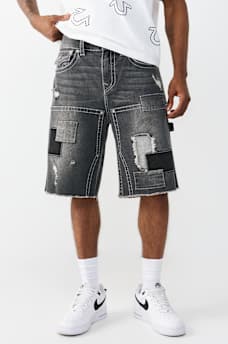 VINNY BIG T CARPENTER FRAYED ULTRA BAGGY SHORT, image 1