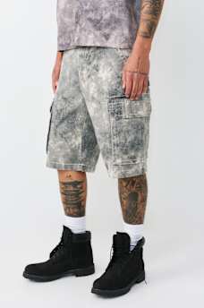 VINNY BIG T TIE-DYE CAMO ULTRA BAGGY CARGO SHORT, image 3