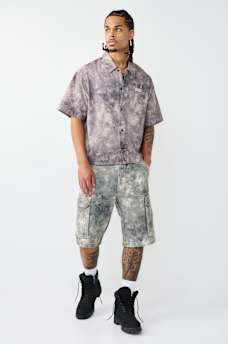 VINNY BIG T TIE-DYE CAMO ULTRA BAGGY CARGO SHORT, image 6