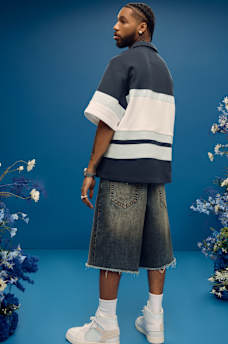 MIKEY FRAYED HEM FLAP BAGGY AF SHORT, image 2