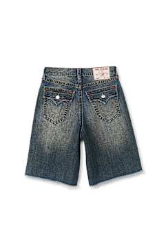 MIKEY FRAYED HEM FLAP BAGGY AF SHORT, image 8