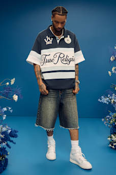 MIKEY FRAYED HEM FLAP BAGGY AF SHORT, image 1