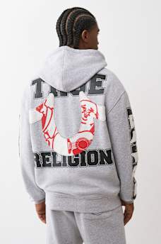 SUDADERA DE FELPA CON CAPUCHA, CIERRE Y APLIQUE, image 2