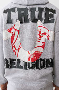 SUDADERA DE FELPA CON CAPUCHA, CIERRE Y APLIQUE, image 5