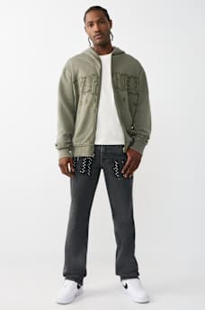 STUDDED LOGO ZIP HOODIE, image 6