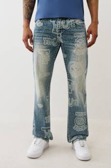 JEANS RECTOS RICKY CON ESTAMPADO INTEGRAL DE 34", image 1