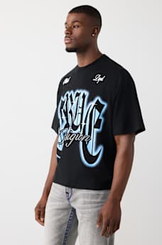 RHINESTONE LOGO HEAVYWEIGHT BOXY TEE, image 4