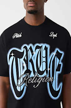 RHINESTONE LOGO HEAVYWEIGHT BOXY TEE, image 1