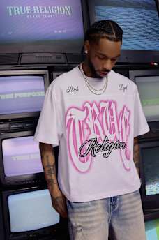 RHINESTONE LOGO HEAVYWEIGHT BOXY TEE, image 1