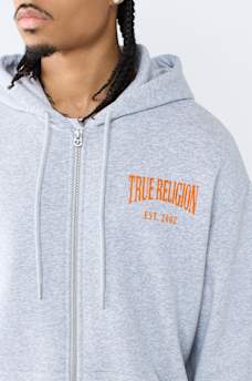 BUDDHA ARCHED LOGO ZIP HOODIE