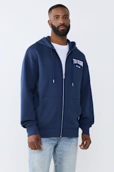 BUDDHA ARCHED LOGO ZIP HOODIE