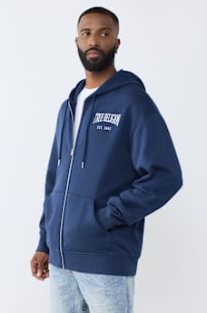 BUDDHA ARCHED LOGO ZIP HOODIE