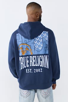 BUDDHA ARCHED LOGO ZIP HOODIE