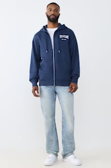 BUDDHA ARCHED LOGO ZIP HOODIE
