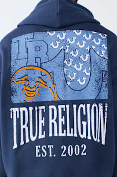 BUDDHA ARCHED LOGO ZIP HOODIE