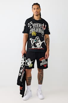 SKETCHED LOGO FLEECE SHORT